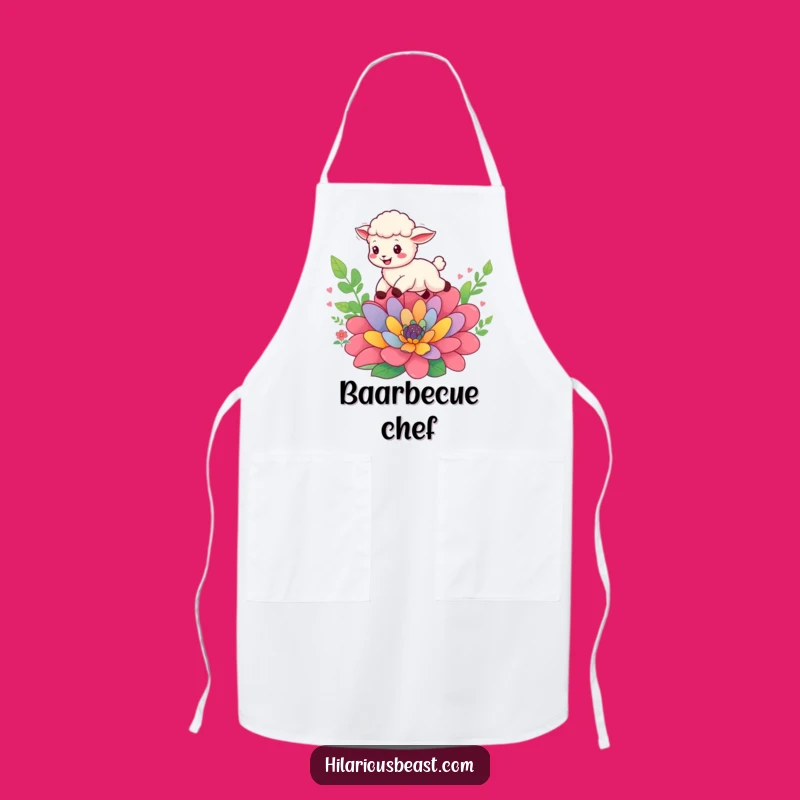 Funny Sheep Cub Kitchen Apron - Cook with Joyful Leaps