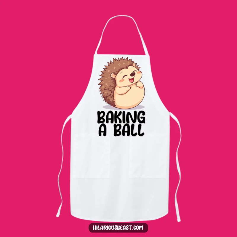 Funny Hedgehog Apron - Chef Rolling Ball Kitchen Wear, Hilarious Gift