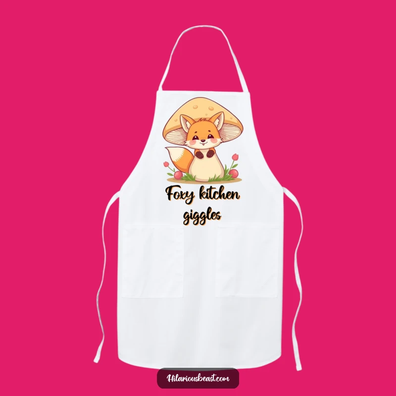 Funny Fox Chef Apron - Giggling Kitchen Fun, Perfect Gift for Bakers