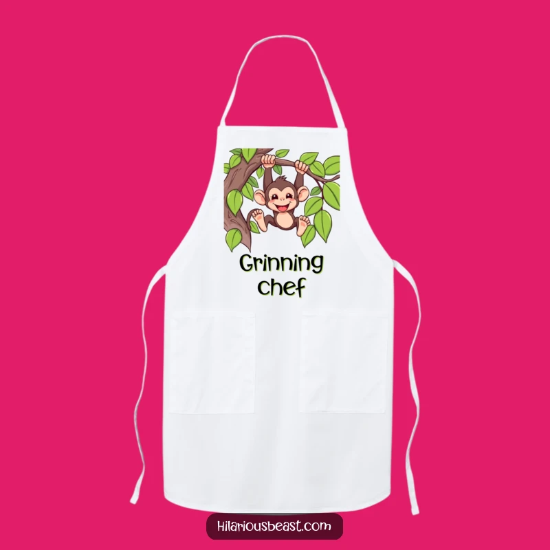 Funny Monkey Apron: Mischievous Vine Swinger, Great Comedic Kitchen Gift