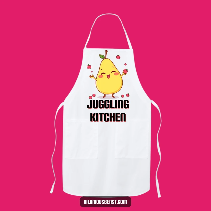 Funny Pear Juggling Apron: Cook with Fruitful Fun