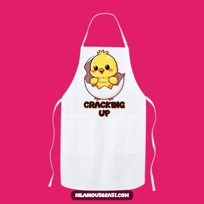 Funny Yellow Chick Hatching Apron: Hilarious Kitchen Wear for Joyful Cooks