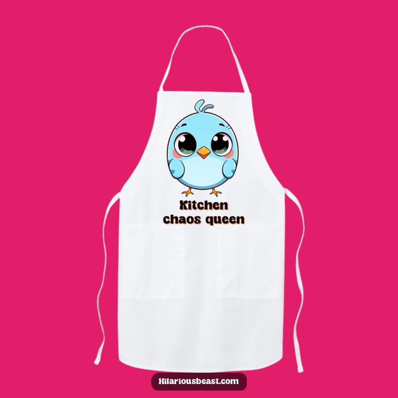 Funny Blue Bird Tripping Apron: Add Goofy Charm to Your Kitchen