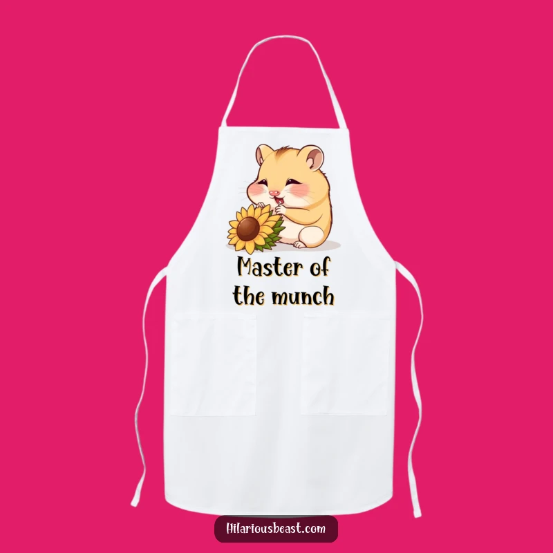 Funny Hamster Cub Apron: Seed Munching Kitchen Apron, Foodie Gift