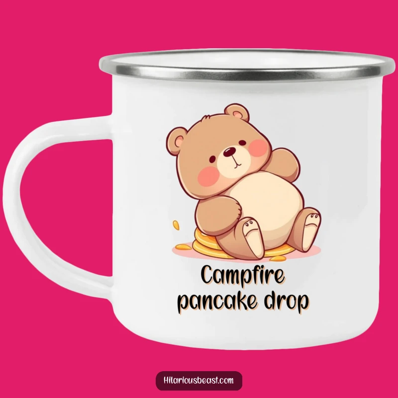 Funny Bear Pancakes Camping Mug - Hilarious Breakfast Companion for Outdoors