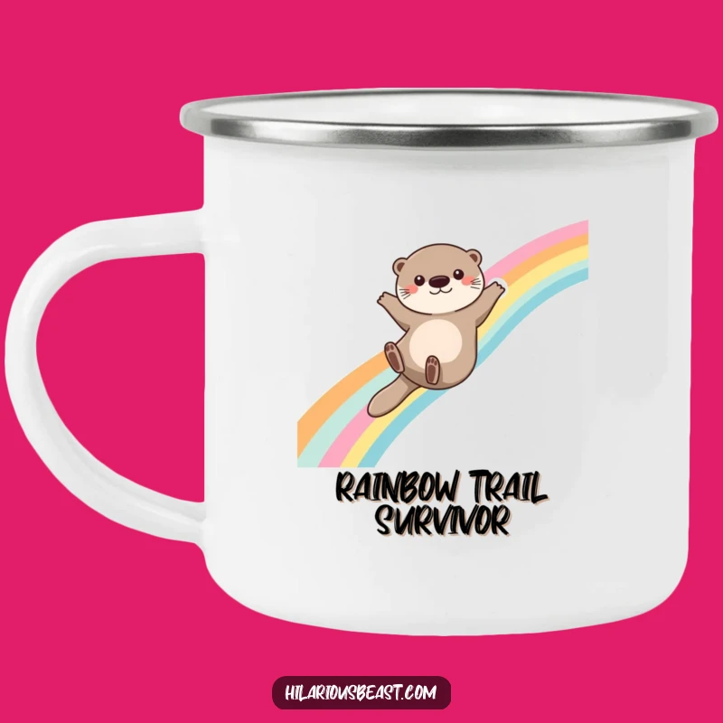 Durable Funny Otter Sliding Camping Mug for Magical Adventures