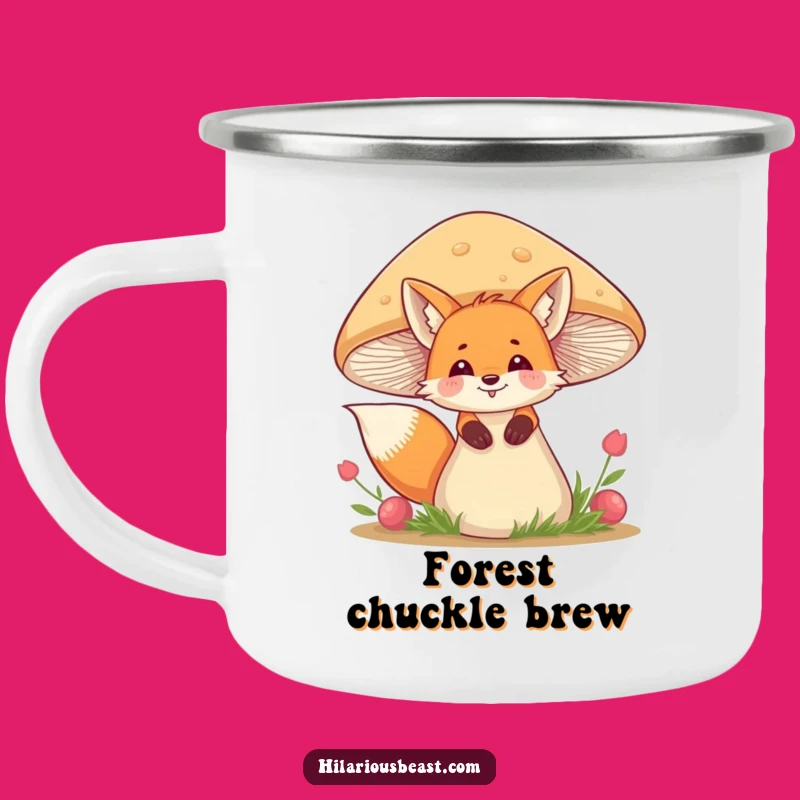 Funny Fox Campfire Mug - Giggling Woodland Adventures, Perfect Outdoor Gift