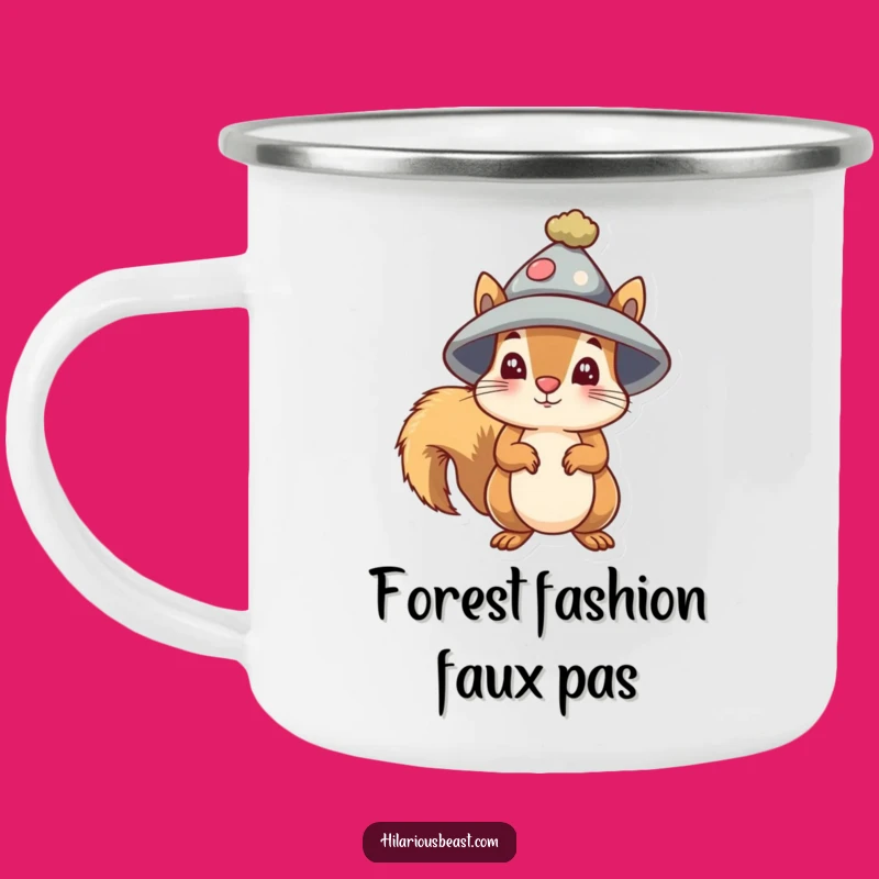 Funny Squirrel Bewildered Camping Mug: Quirky Companion for Adventures