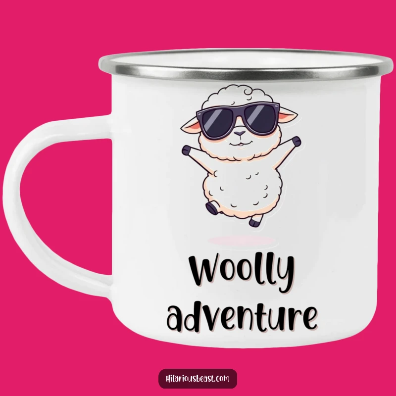 Funny Sheep Sunglasses Camping Mug: Cool Sheep Cup, Outdoor Humor Gift