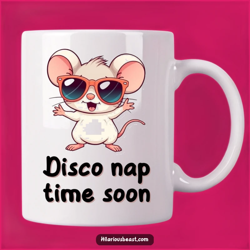 Funny Disco Mouse Mug - Groovy Sunglasses Gift for Party Lovers
