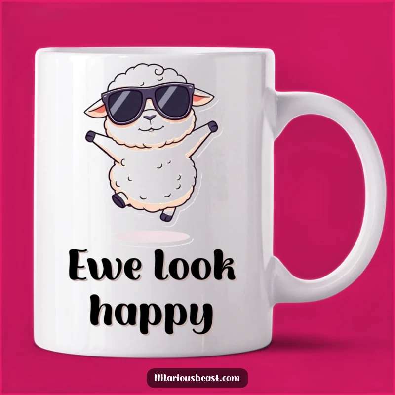 Funny Sheep Sunglasses Mug: Silly Hop, Cool & Comical Gift for Sheep Lovers
