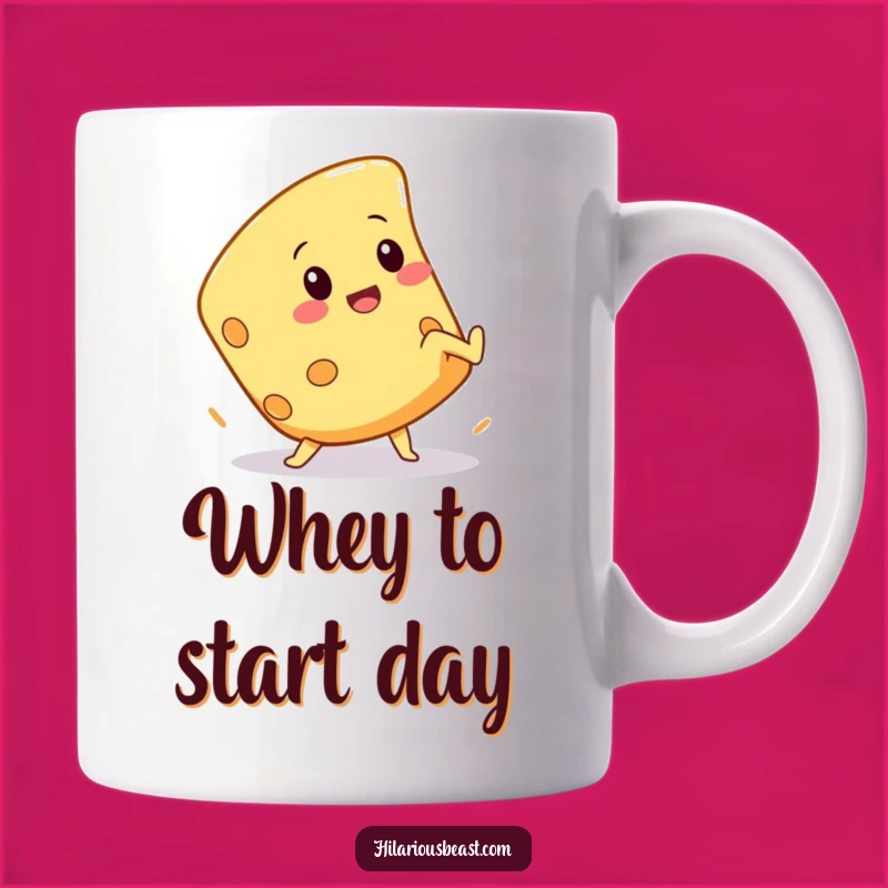 Funny Cheese Cartwheel Mug: A Hilarious Wedge's Energetic Gift
