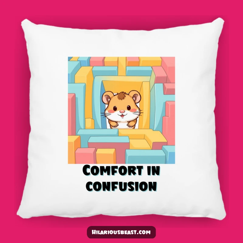 Funny Hamster Maze Pillow: Cozy Comfort for Curious Dreamers