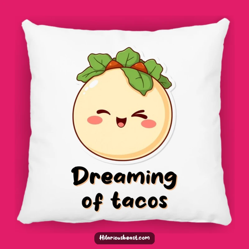 Funny Taco Wink Pillow: Comfort Meets Mischievous Mexican Flair