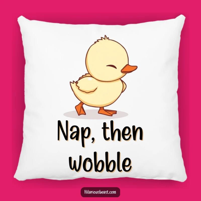 Funny Duckling Pillow - Soft Tripping Chick Cushion, Comfy Cute Decor