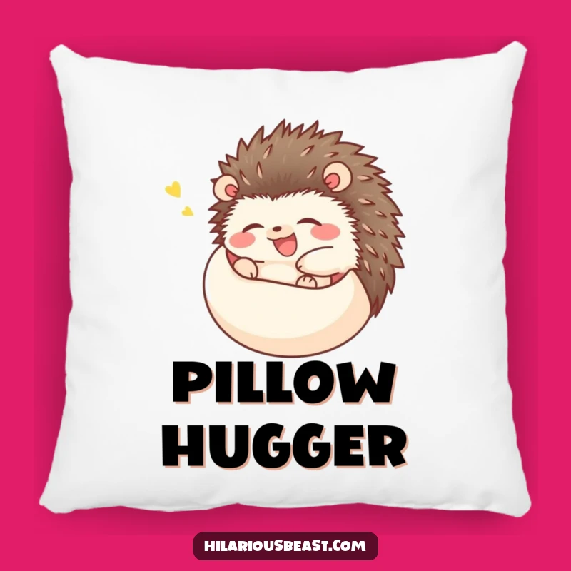 Funny Happy Hedgehog Pillow: Snuggle Up with This Hilarious, Giggle-Rolling Friend