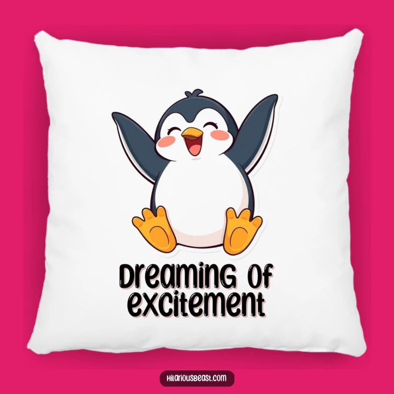 Funny Happy Penguin Pillow - Cozy Excitement Cushion for Joyful Homes Gift