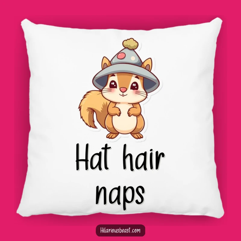 Funny Squirrel Bewildered Pillow: Cozy Comfort with a Quizzical Look