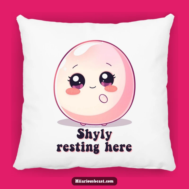 Funny Shy Blob Pillow - Cozy Cushion with Sparkly Eyes Creature Hiding, Cute Gift