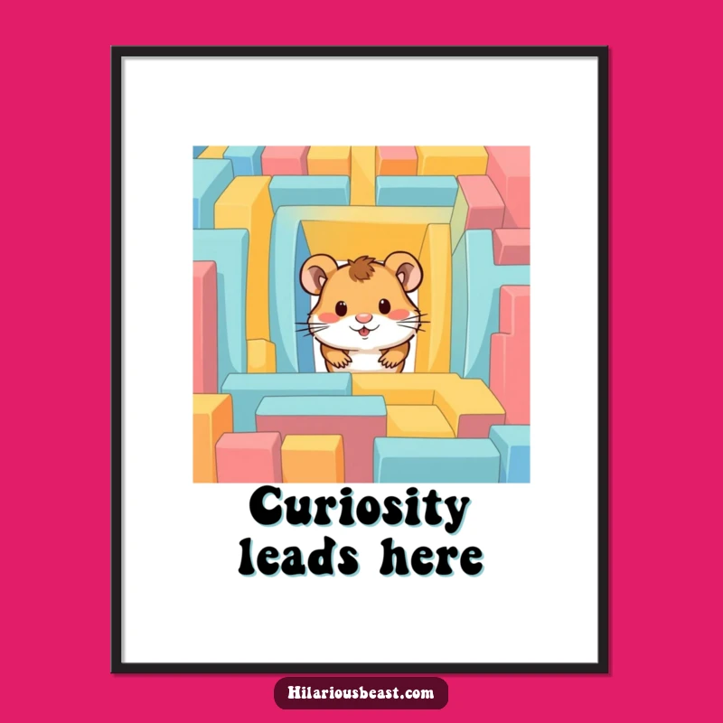 Funny Hamster Maze Digital Art: Instant Whimsy for Your Walls