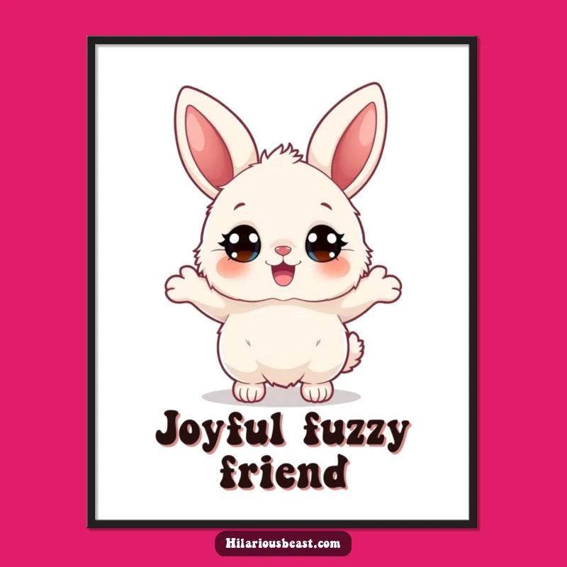 Funny Bunny Digital Art: Joyful Bouncing Download for Adorable Decor