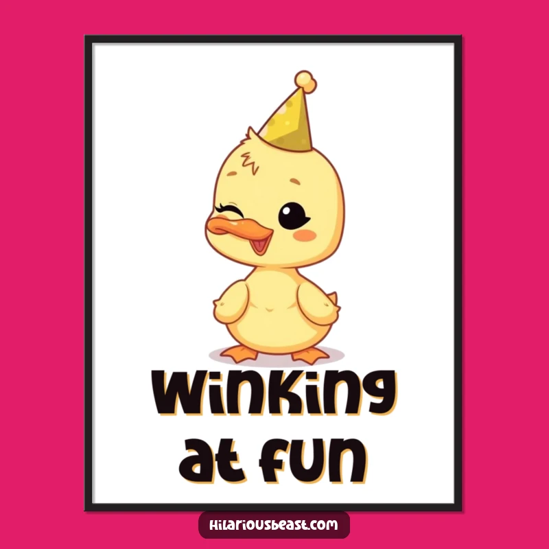 Funny Duckling Digital Art: Instant Party Vibes and Winks for Your Walls!