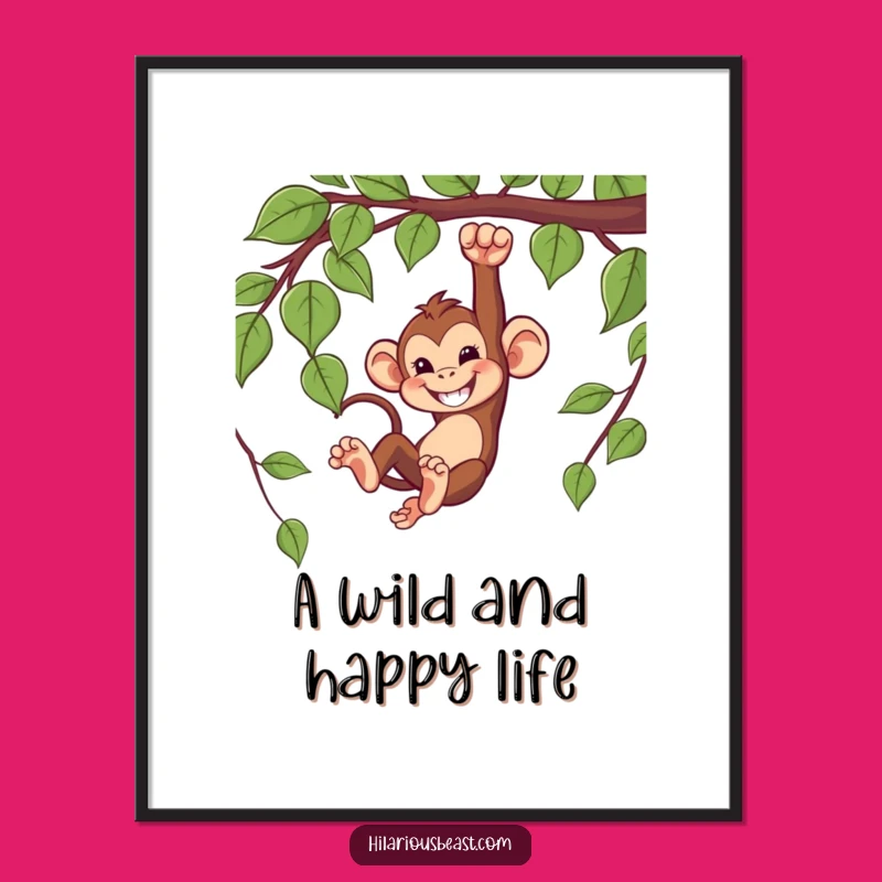Funny Monkey Grin Digital Art - Mischievous Swinger Download