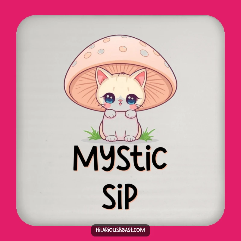 Funny Cat Mushroom Coasters: Protect with Whimsical Charm
