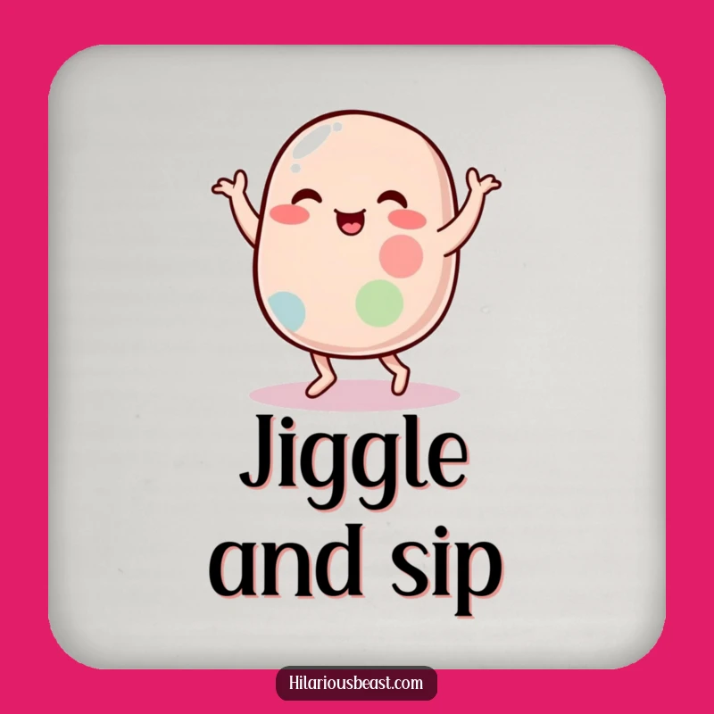 Funny Jelly Bean Dance Coaster: Protect Surfaces with Hilarious Moves