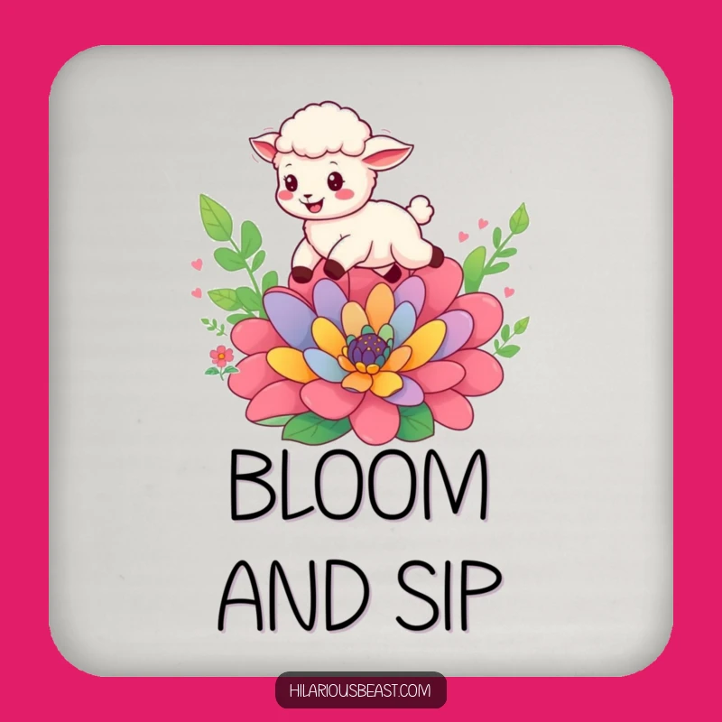 Funny Sheep Cub Coaster Set - Protect Surfaces with Joyful Art