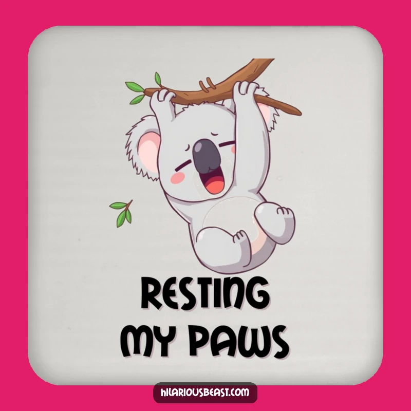 Funny Sleepy Koala Yawning Coaster, Hilarious Protection for Your Surfaces