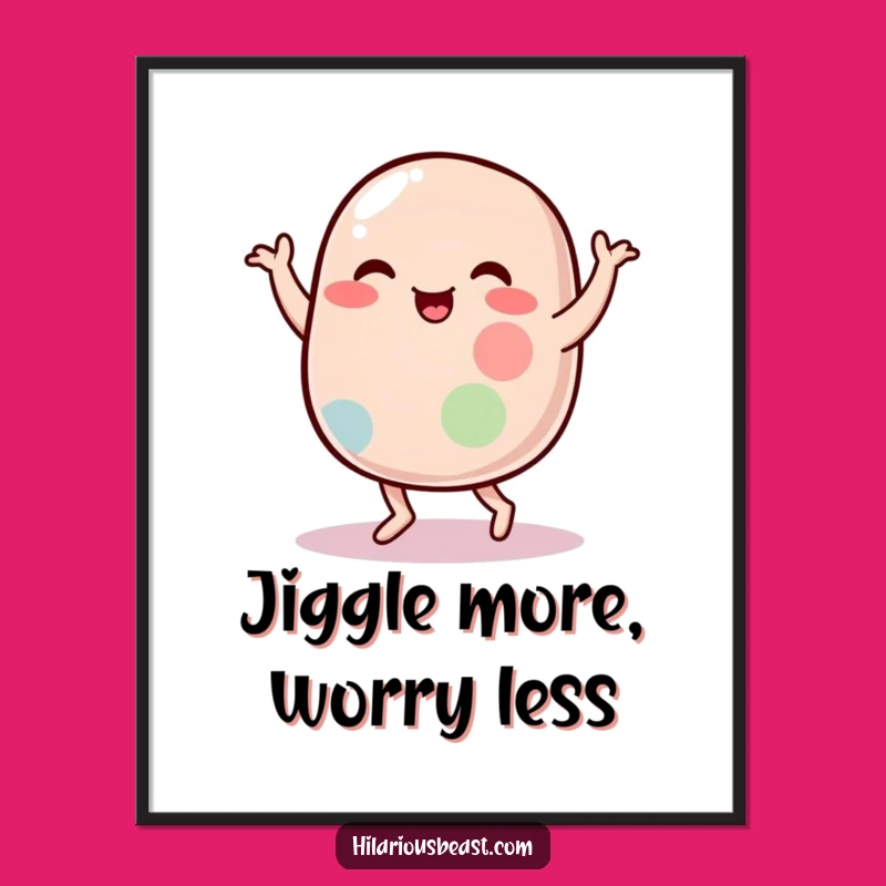 Funny Jelly Bean Dance Poster: Hilarious Wall Art for a Jolly Room