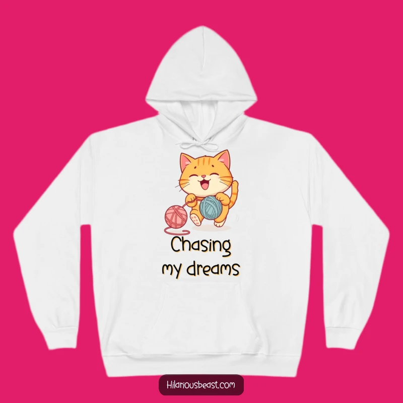 Funny Cat Hoodie: Cozy Chasing Yarn Sweatshirt, Ultimate Funny Gift