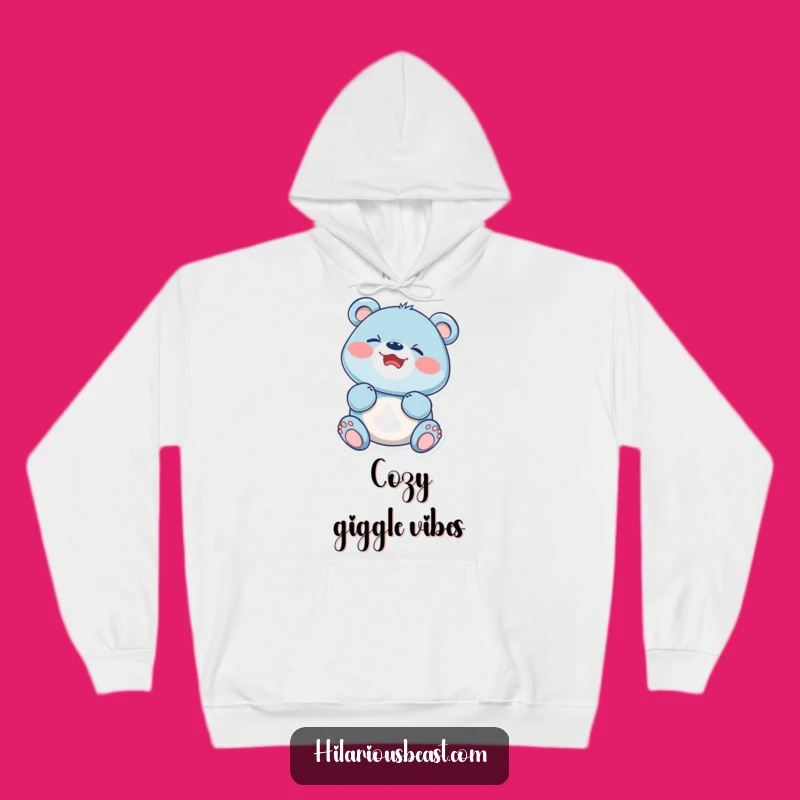Funny Blue Bear Cub Hoodie: Cozy and Hilarious Apparel for Giggles Galore