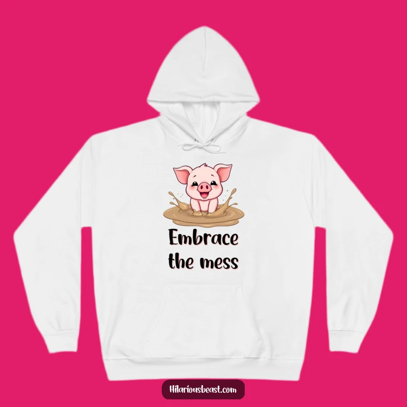 Funny Piglet Hoodie: Cozy Mud Splasher, Ultimate Comedic Farm Comfort Gift