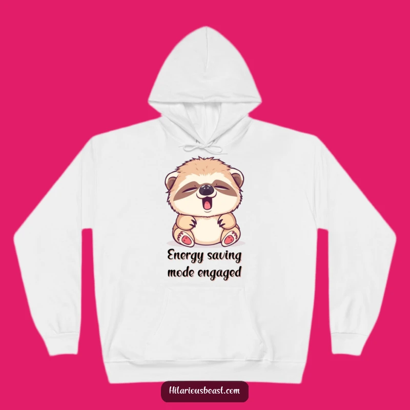 Funny Cozy Sloth Cub Hoodie: Yawning Sweatshirt, Ultimate Comfort Gift