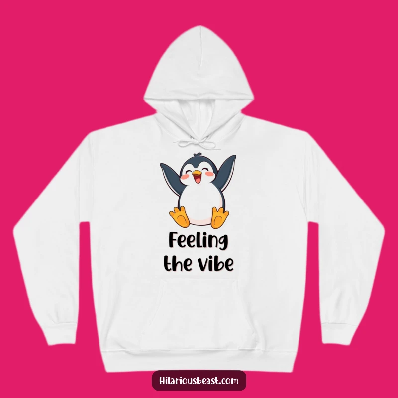Funny Happy Penguin Hoodie - Cozy Excitement for Joyful Days Gift