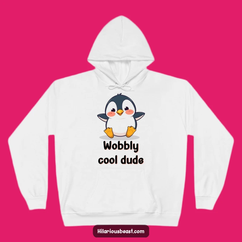 Funny Penguin Hoodie - Clumsy Tripping Design, Perfect Cozy Surprised Gift