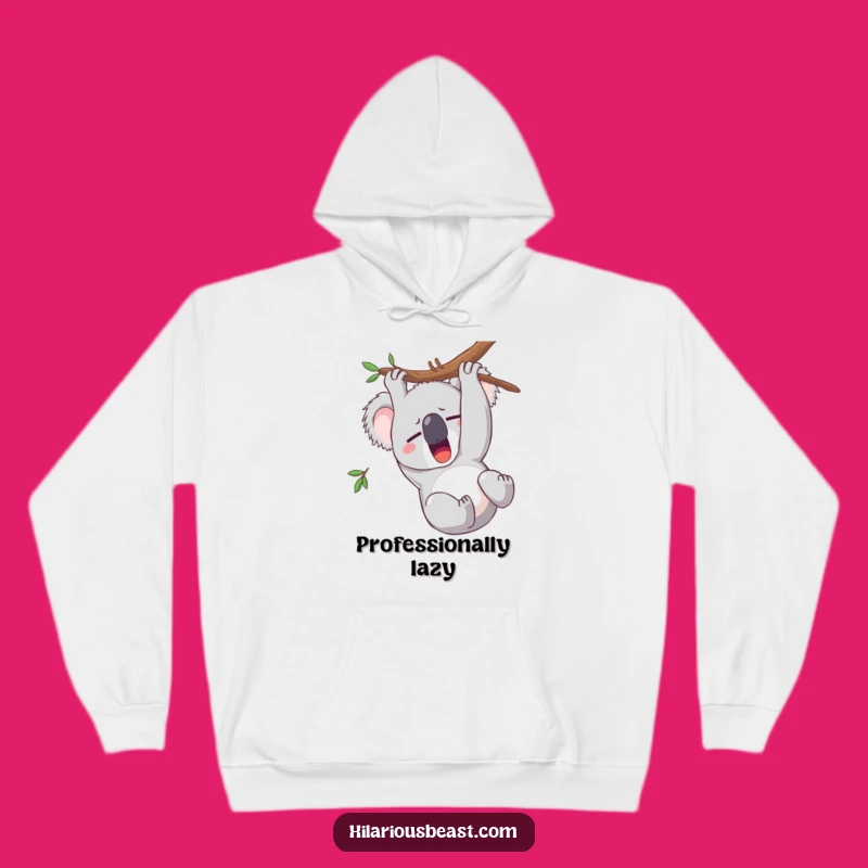 Funny Sleepy Koala Yawning Hoodie, Cozy and Hilarious Gift for Comfy Days