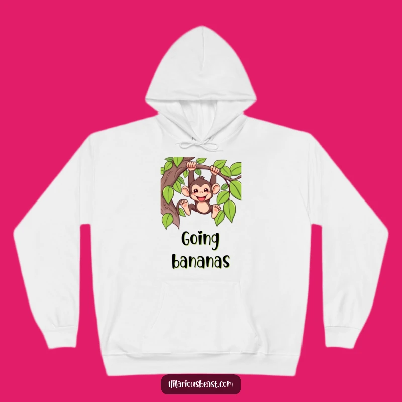 Funny Monkey Hoodie: Cozy Vine Swinger, Ultimate Comedic Jungle Comfort Gift
