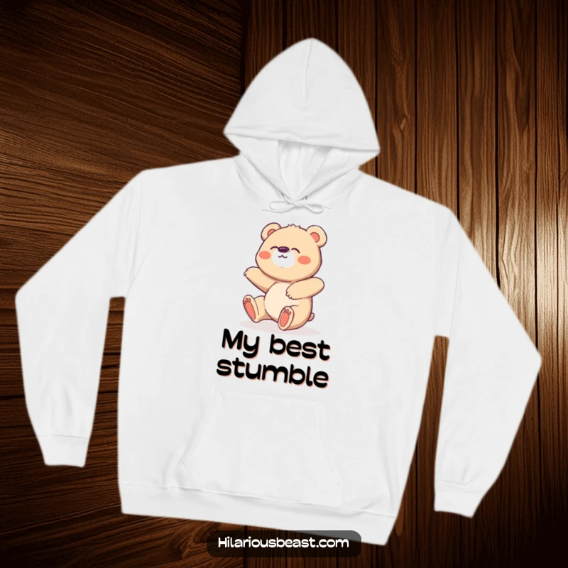 Funny Bear Cub Hoodie: Soft, warm hoodie with a cute, clumsy bear cub tripping and giggling.