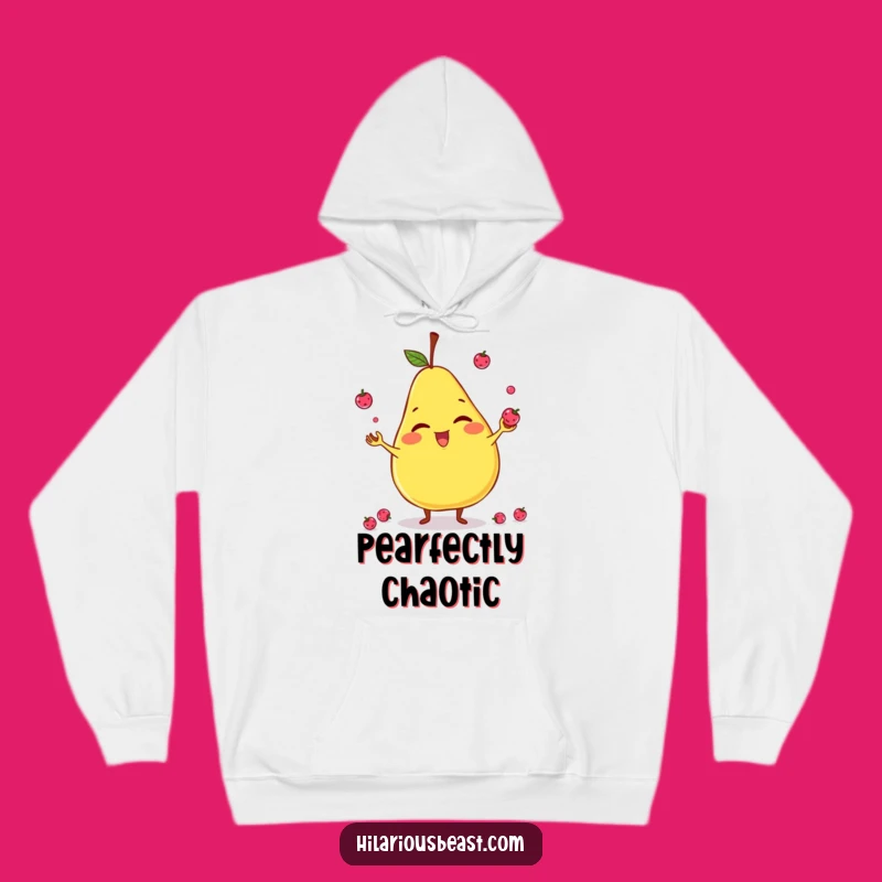 Funny Pear Juggling Hoodie: Cozy Up with Fruity Fun