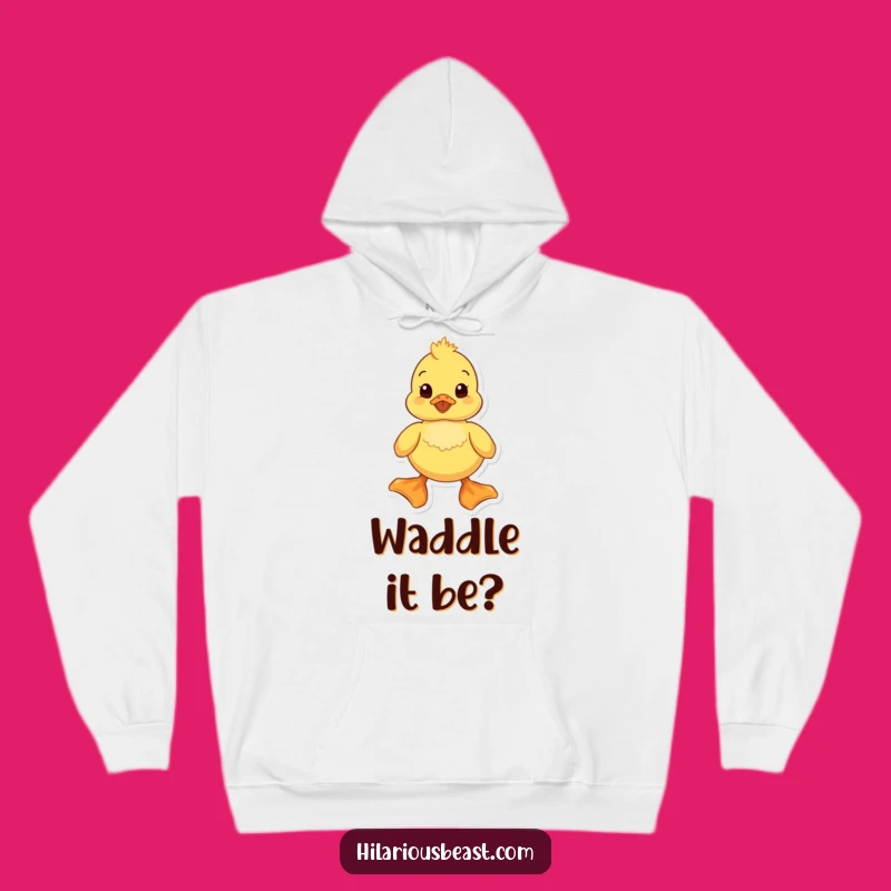 Funny Duckling Hoodie: Cozy Comical Waddling Duckling with Giant Feet, Warm Funny Gift
