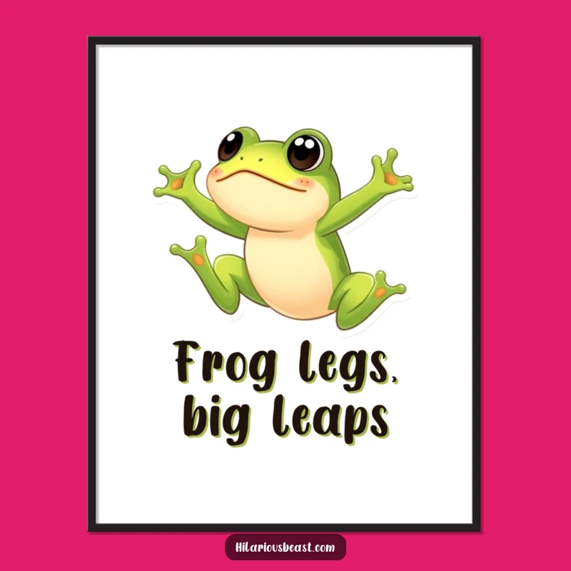 Free Printable Frog Wall Art: High Leap, Big Surprise! Downloadable Fun Decor
