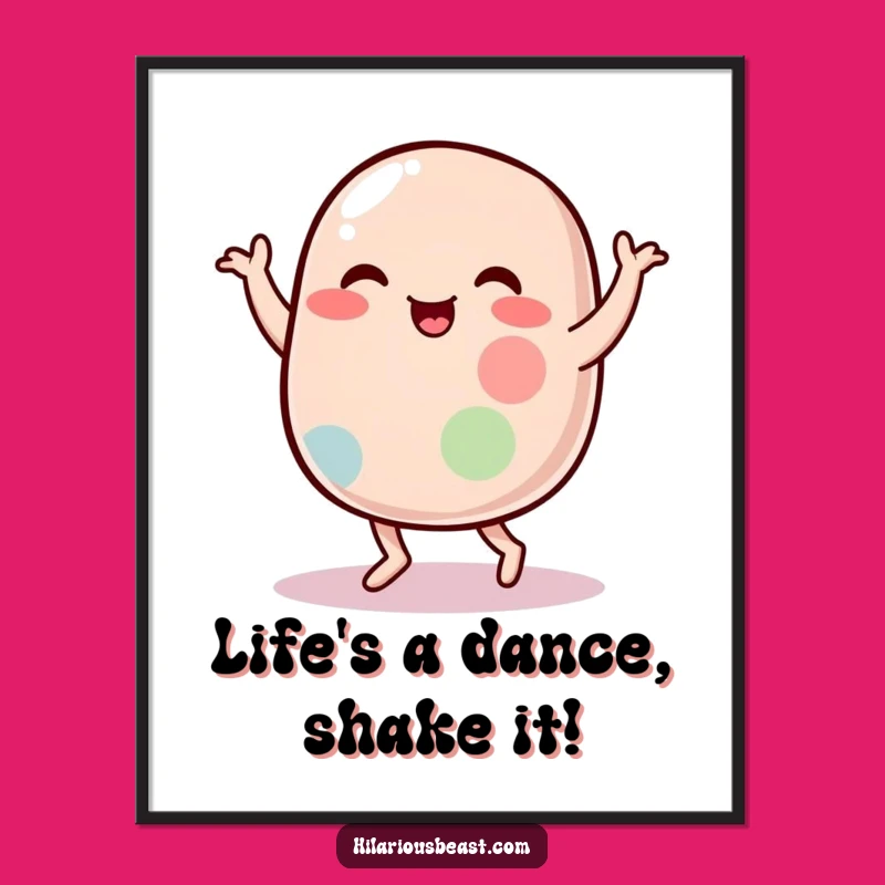 Free Printable Funny Wall Art: Dancing Jelly Bean - Hilarious Downloadable Decor!