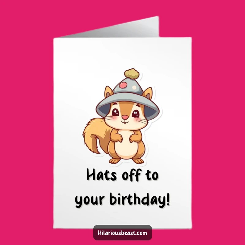 Free Printable Funny Squirrel Birthday Card - Bewildered Nutty Fun Downloadable