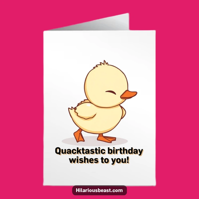 Free Printable Duckling Birthday Card: Adorable Tripping Fun for a Clumsy Downloadable Gift