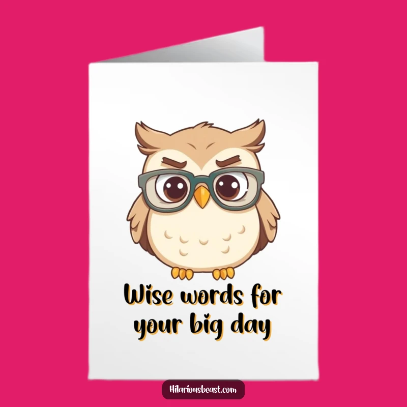 Free Printable Funny Owl Birthday Card - Confused Glasses Guy Downloadable Greeting