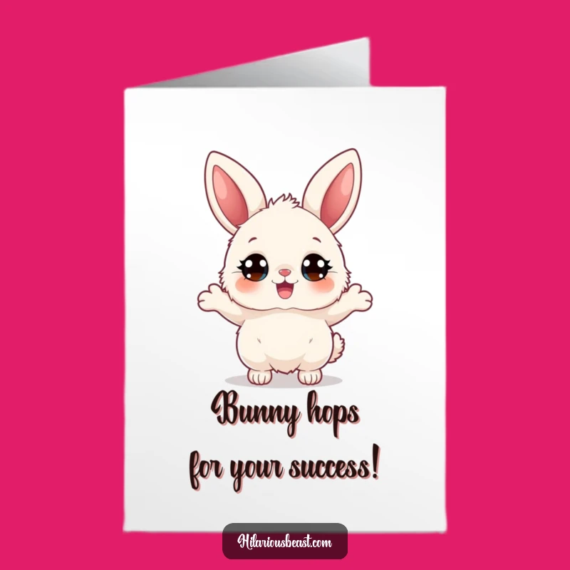 Free Printable Congrats: Bouncing Bunny Joyful Achievement Downloadable Gift