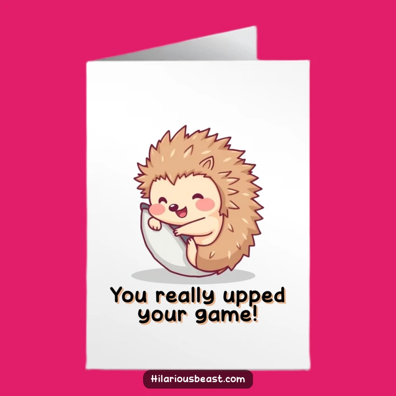 Free Printable Hedgehog Congrats Card: Adorable Roll-Up Surprise Downloadable